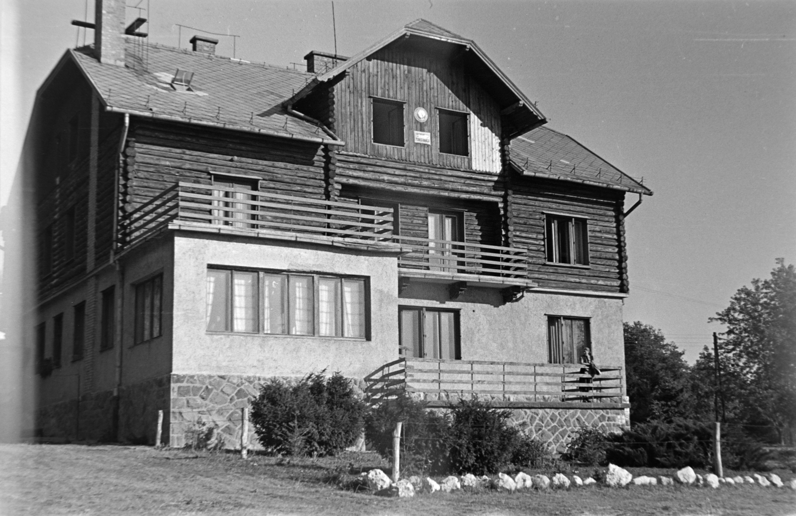 Magyarország, Szentendre, Lajosforrás turistaközpont, Ságvári Endre turistaház., 1955, Tóth Tibor, turistaház, Fortepan #185498