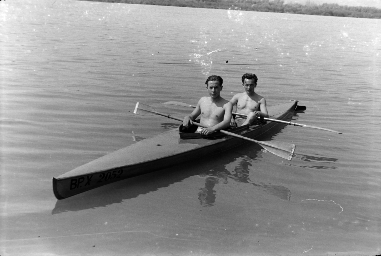 1957, Tóth Tibor, paddle, Fortepan #185606