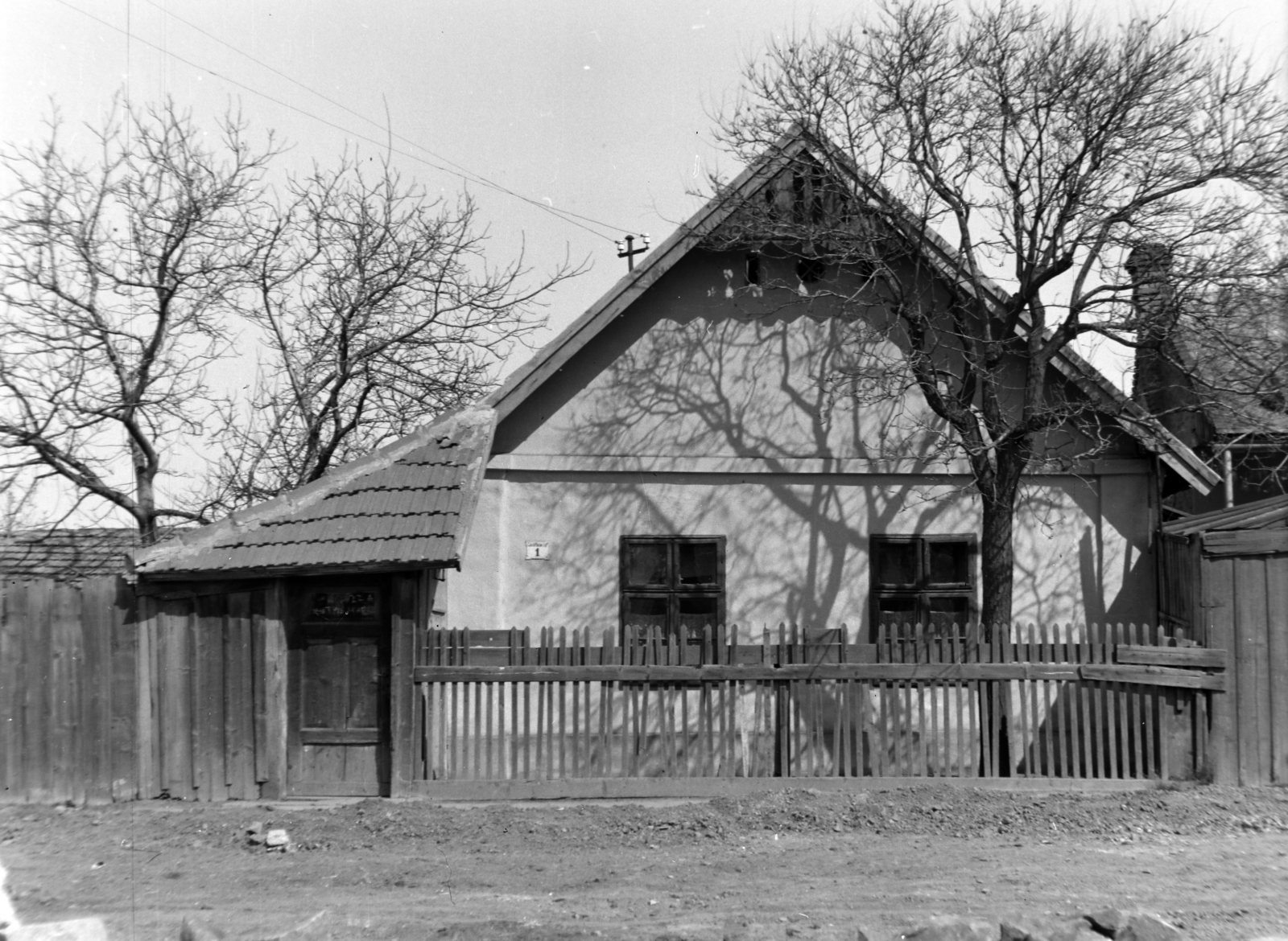 1960, Kádár József, lath fence, house, tile roof , Fortepan #185821