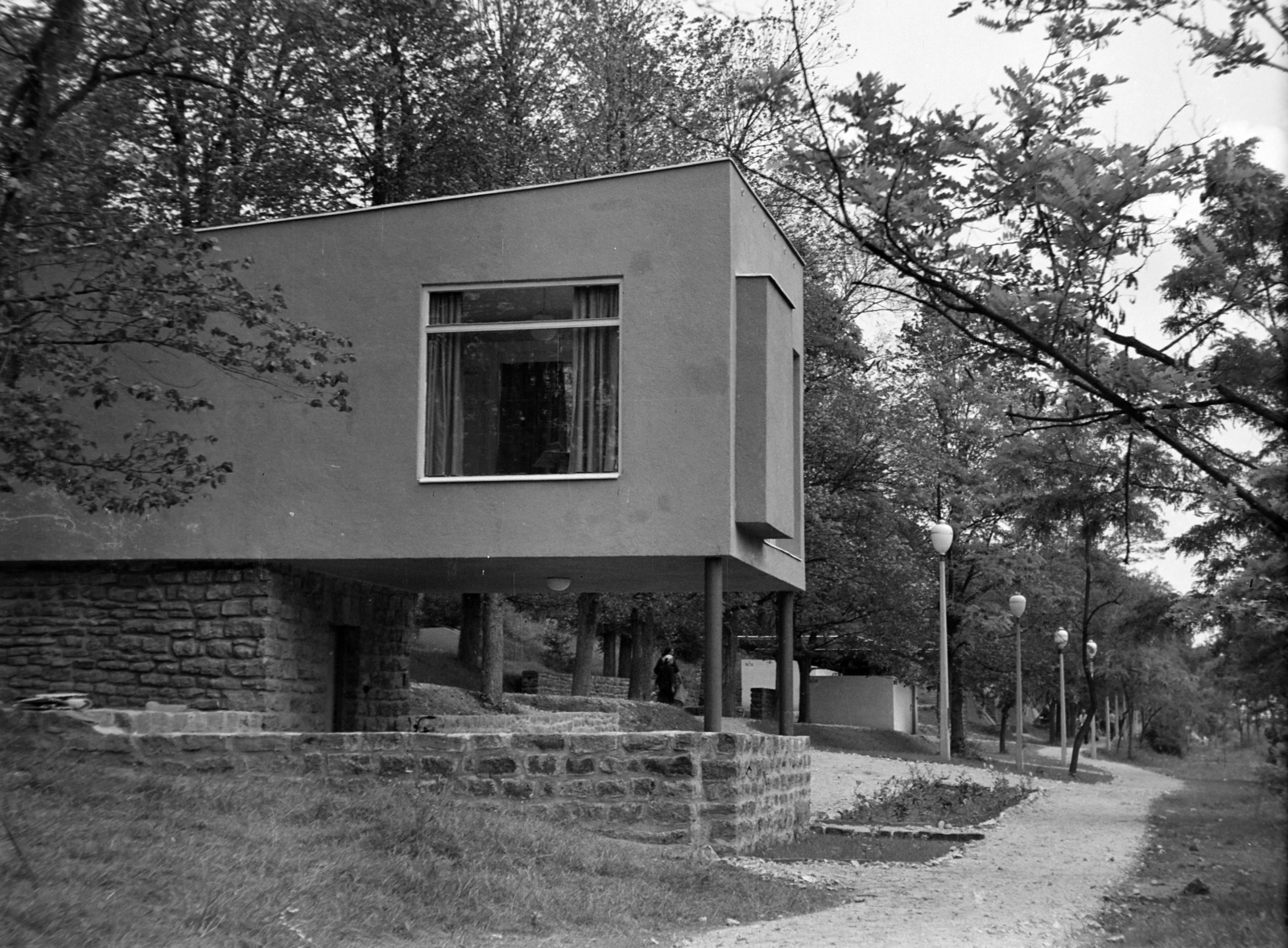 Magyarország,Balaton, Tihany, Motel., 1960, Kádár József, modern építészet, Fortepan #185840