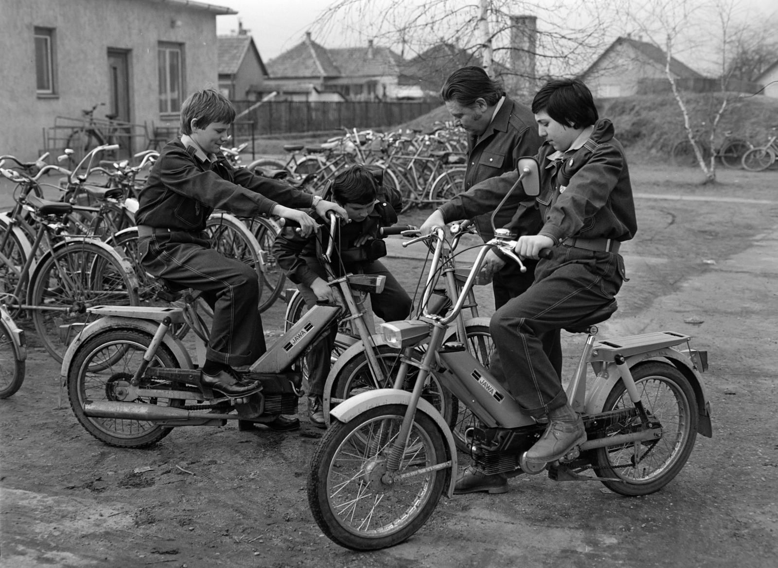 1983, MHSZ, young guard, motorized bicycle, Fortepan #185871