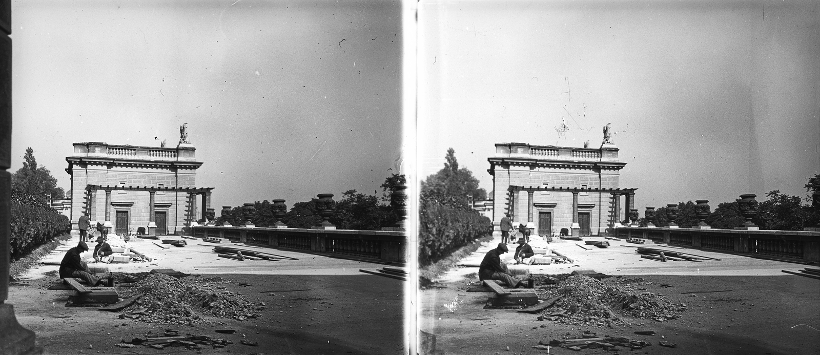 Hungary, Budapest I., Várkert Bazár (Ybl Miklós, 1883.). A felvétel 1875 - 1883 között készült., 1900, Kárpáti György Mór, stereophoto, Budapest, Fortepan #185991