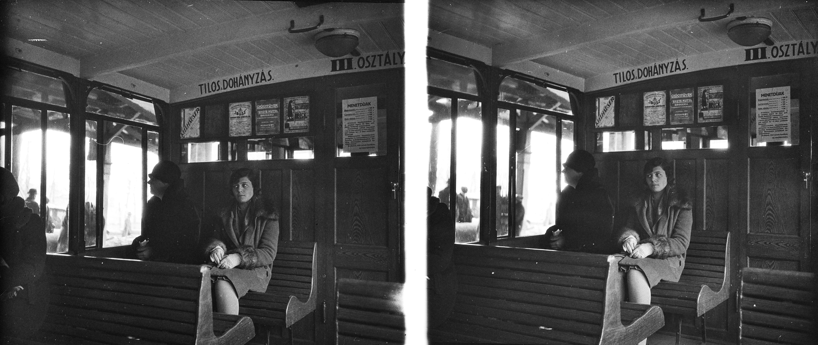 Hungary, Budapest XII., a felvétel a Fogaskerekű egyik kocsijában készült., 1931, Kárpáti György Mór, stereophoto, Budapest, Fortepan #186008