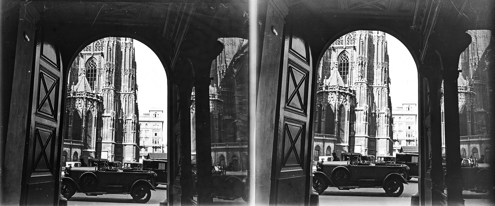 Austria, Vienna, Stephansplatz, Stephansdom / Szent István-székesegyház., 1930, Kárpáti György Mór, stereophoto, Fortepan #186032