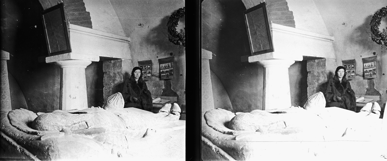 Hungary, Eger, Dobó István síremléke a várban., 1931, Kárpáti György Mór, stereophoto, Fortepan #186069