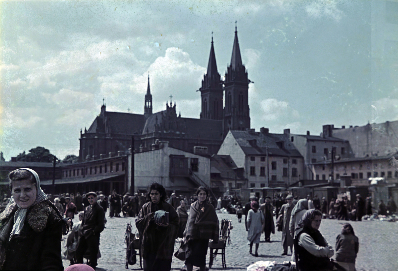 Poland, Łódź, 1942, Fortepan/Album044, market, Fortepan #186091