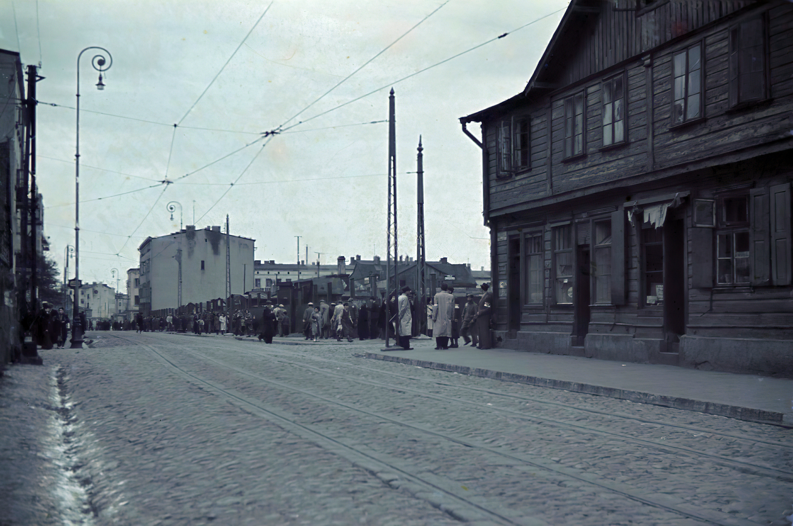 Poland, Łódź, 1942, Fortepan/Album044, street view, Fortepan #186100