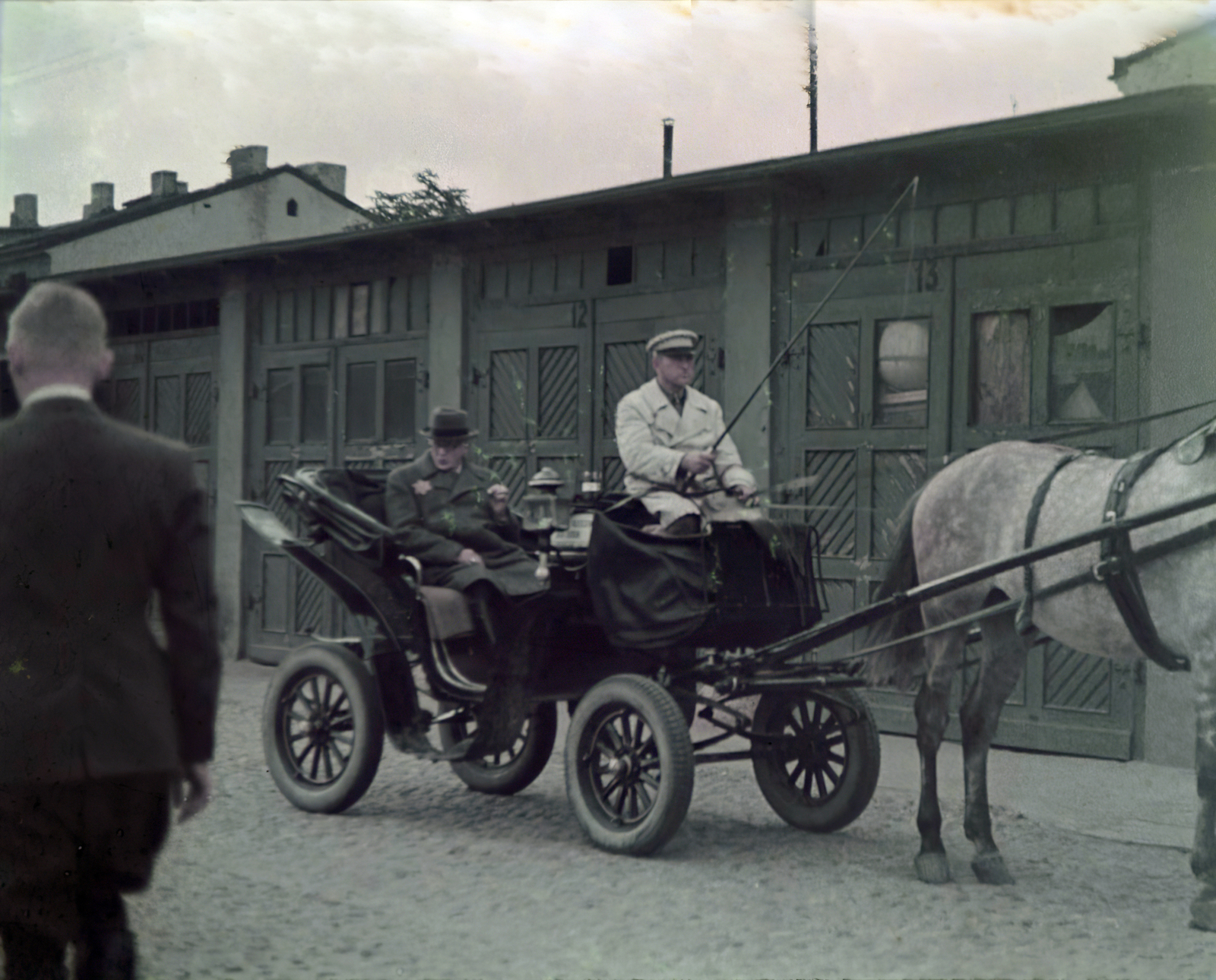 Poland, Łódź, 1942, Fortepan/Album044, teamster, yellow star, coach, Fortepan #186141