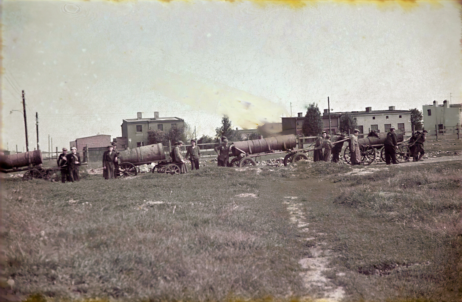 Poland, Łódź, 1942, Fortepan/Album044, container, handbarrow, Fortepan #186159