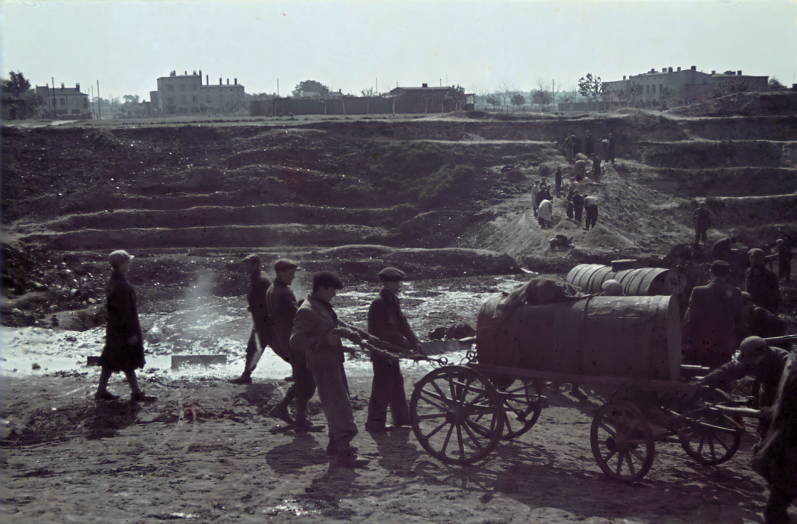 Poland, Łódź, 1942, Fortepan/Album044, handbarrow, container, Fortepan #186186