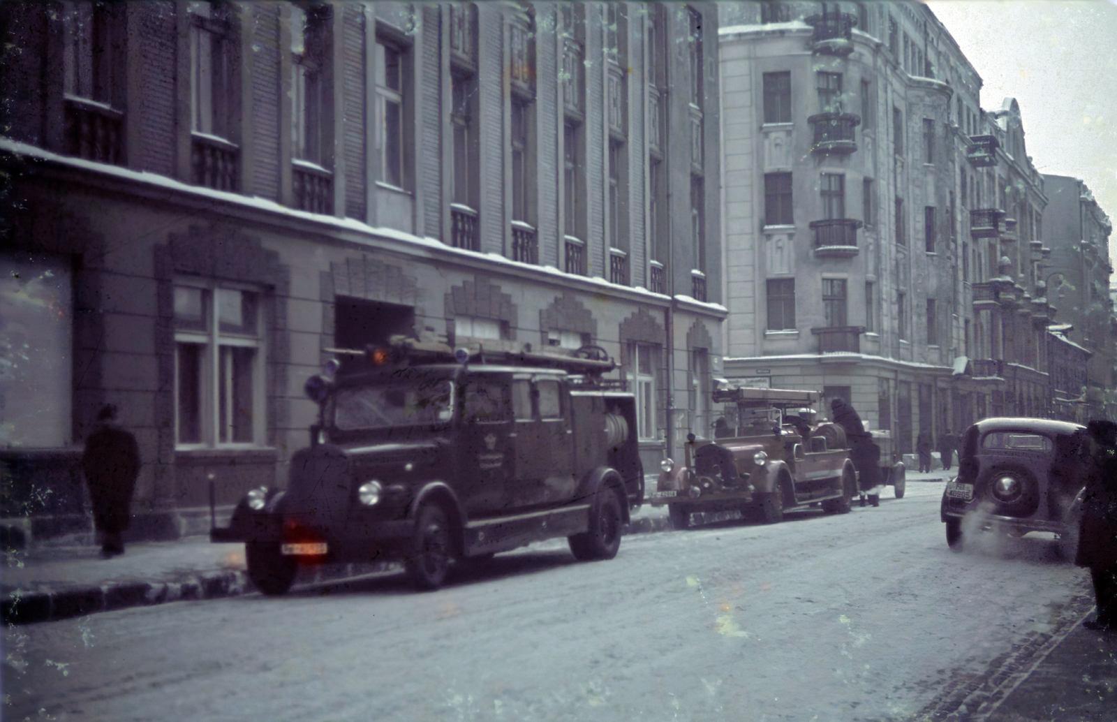 Poland, Łódź, 1942, Fortepan/Album044, fire truck, Fortepan #186196