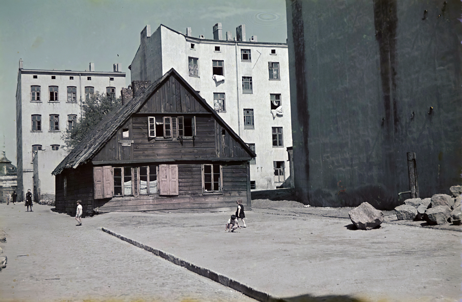 Poland, Łódź, 1942, Fortepan/Album044, house, Fortepan #186244