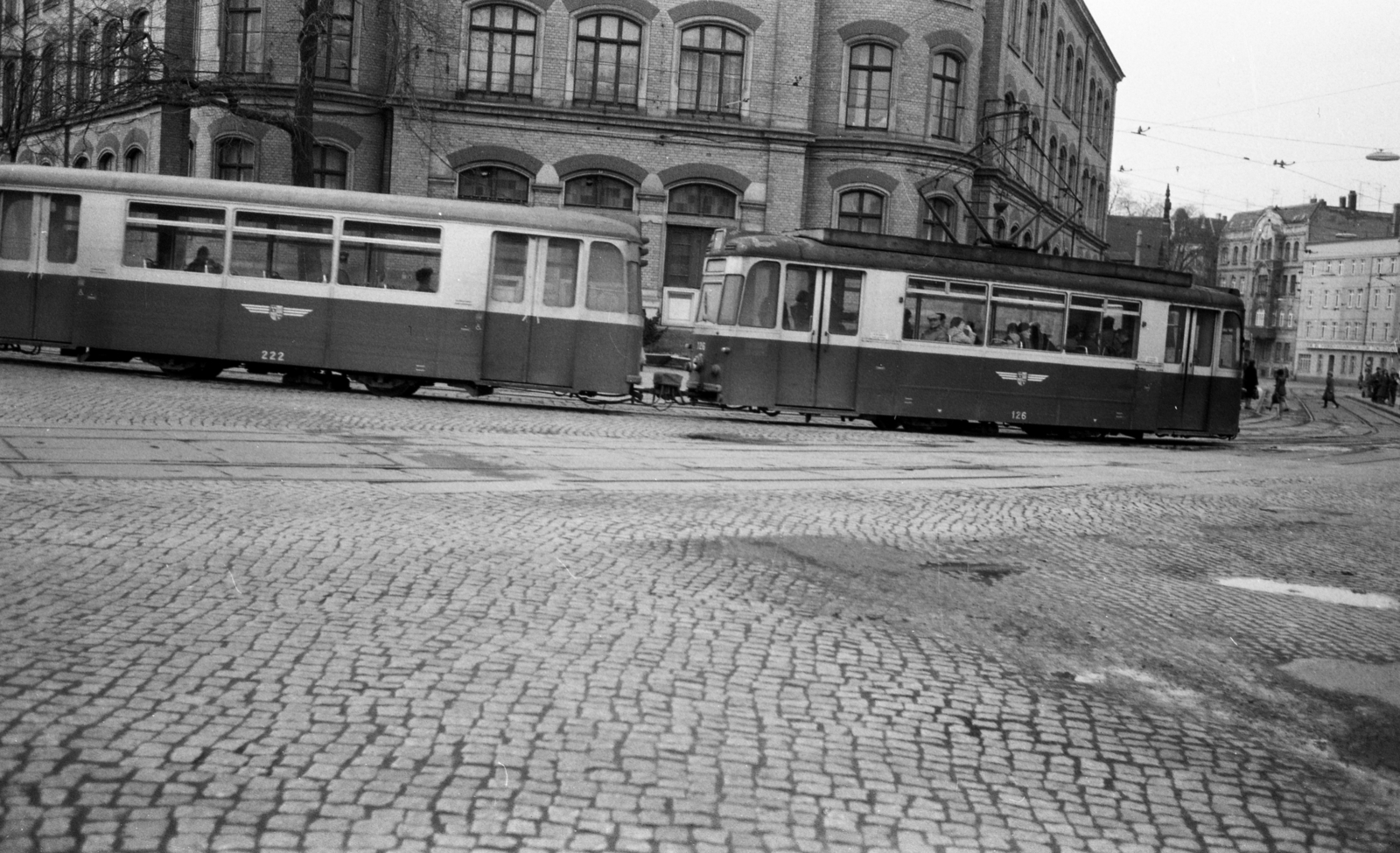 Germany, Zwickau, Georgenplatz., 1983, Gulyás Zsuzsa, tram, GDR, Fortepan #186523