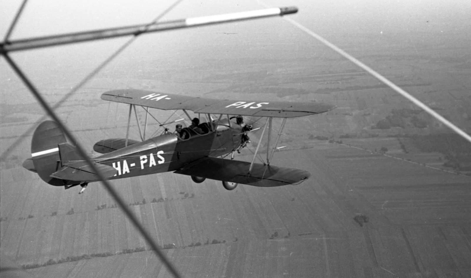 1957, Gulyás Zsuzsa, légi felvétel, repülőgép, Polikarpov-márka, Polikarpov Po-2, Fortepan #186532