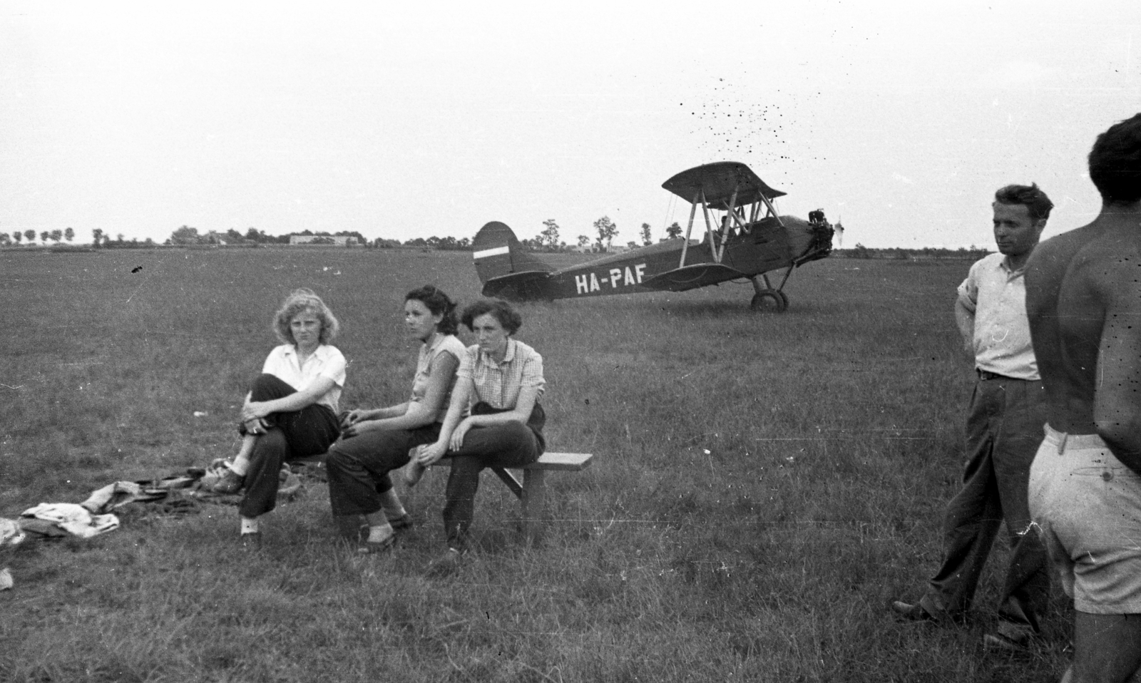 1959, Gulyás Zsuzsa, airplane, airport, Polikarpov-brand, Fortepan #186553