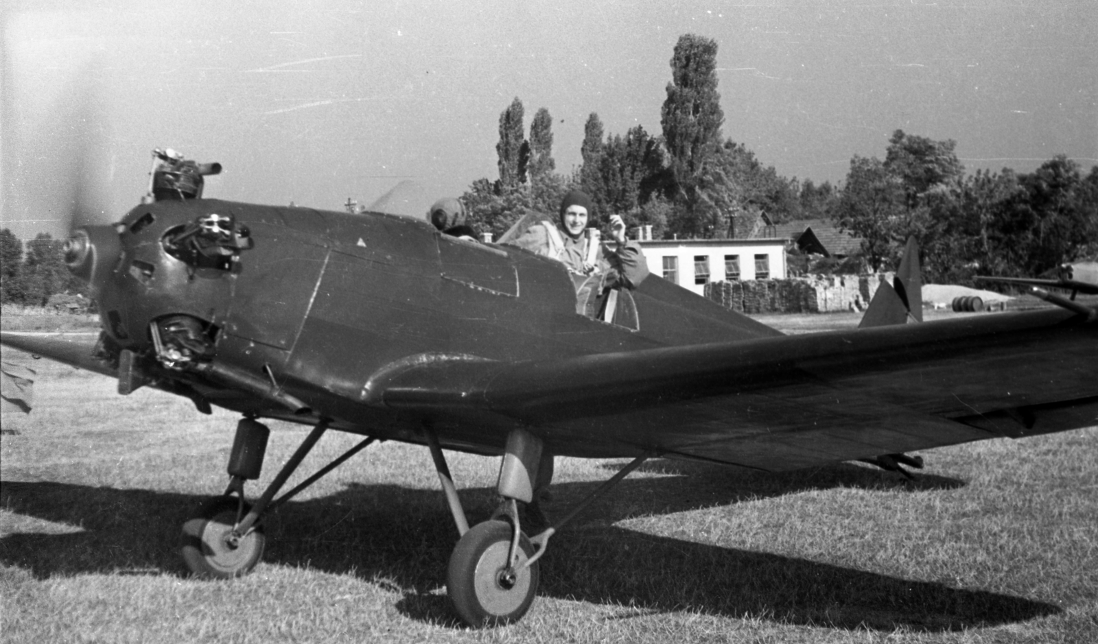 1958, Gulyás Zsuzsa, airplane, Fortepan #186612