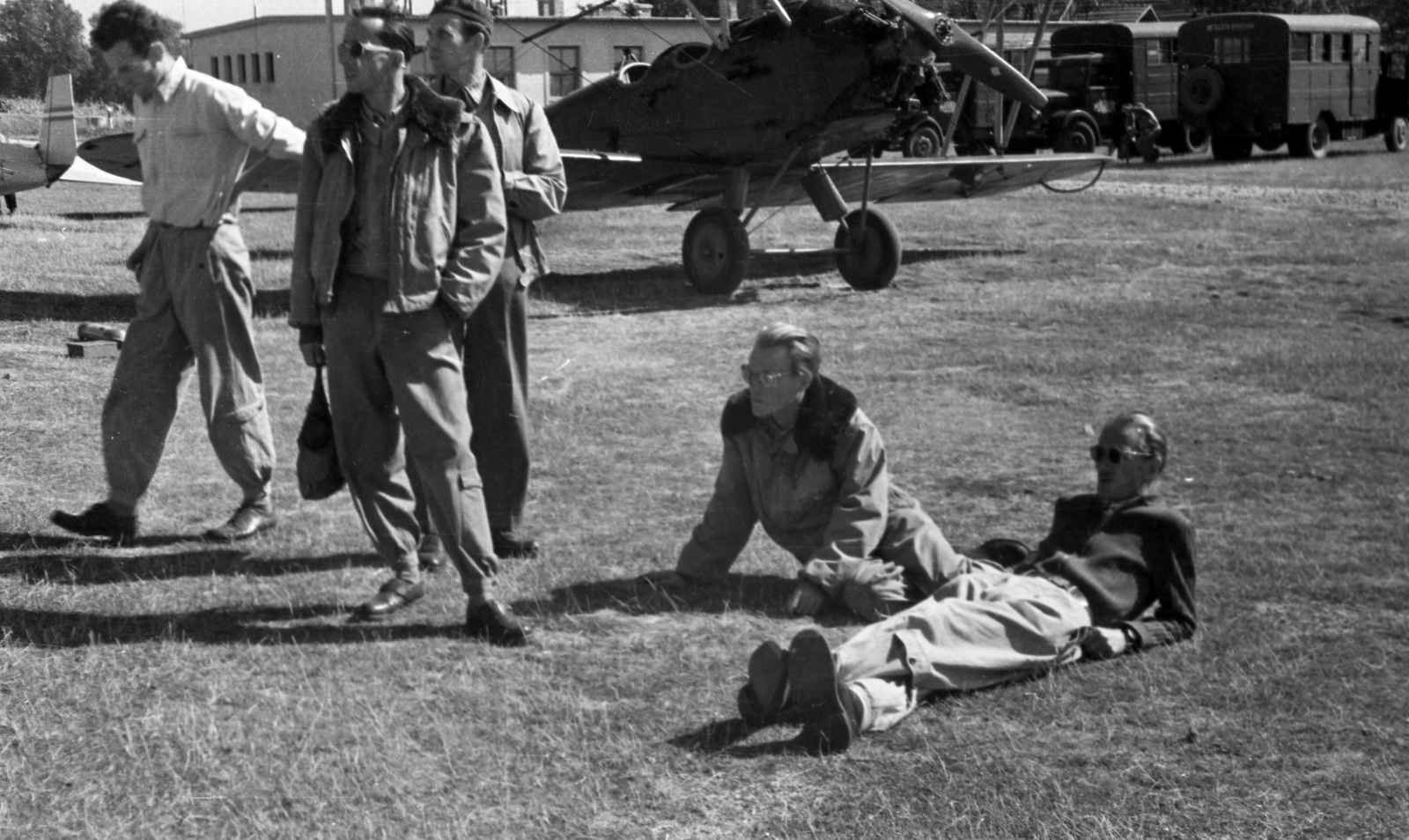 1958, Gulyás Zsuzsa, airplane, airport, Fortepan #186614