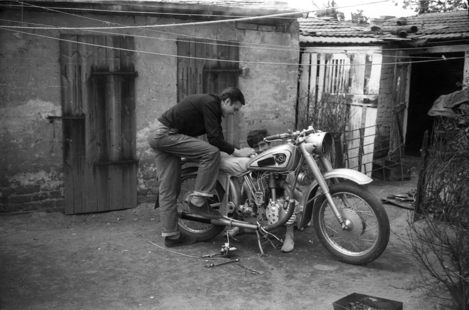 1971, Gulyás Zsuzsa, motorcycle, Fortepan #186621