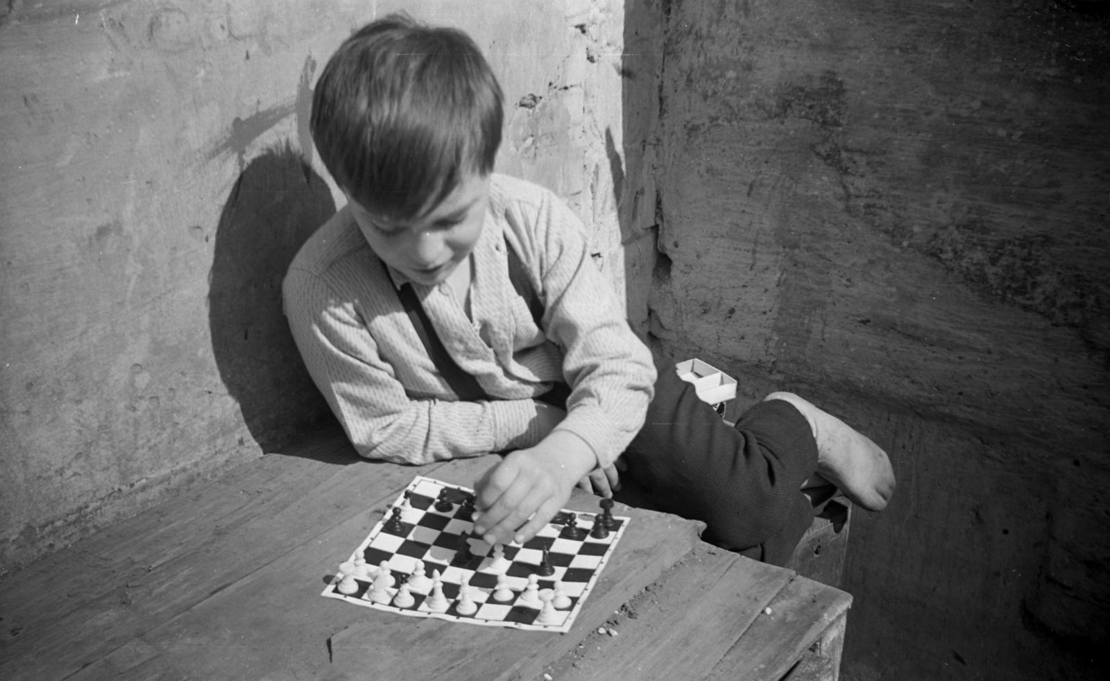 1965, Gulyás Zsuzsa, chess, chess table, Fortepan #186644