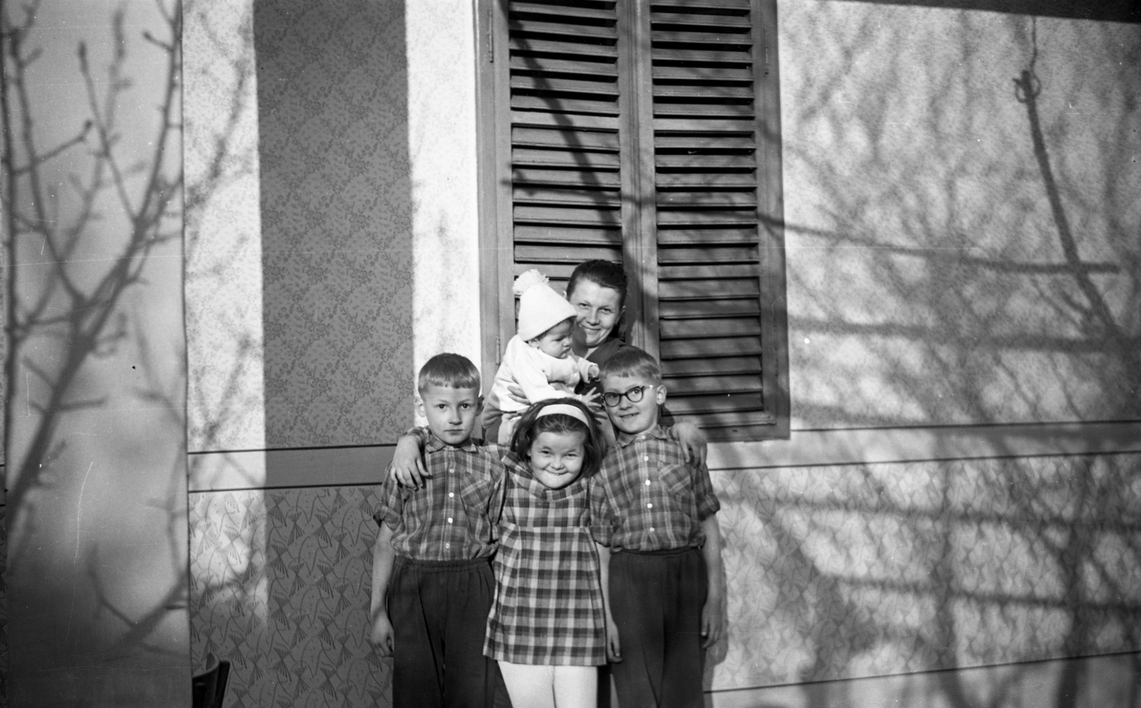 1965, Gulyás Zsuzsa, plaid shirt, Fortepan #186648