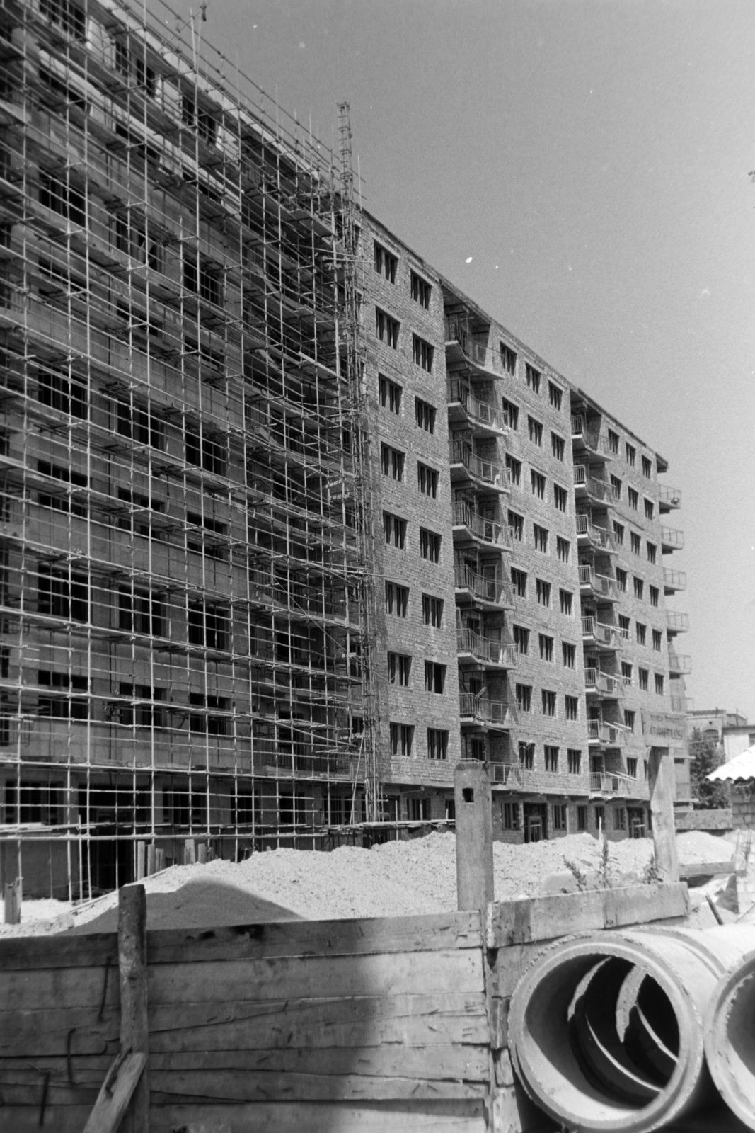 Hungary, Budapest III., az Árpád fejedelem útja 61-66. számú ház építkezése., 1966, Fortepan/Album037, Budapest, building, construction, Fortepan #186793