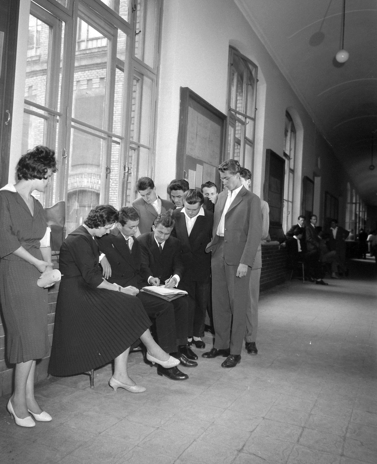 Hungary, Budapest XI., Budapesti Műszaki Egyetem (később Budapesti Műszaki és Gazdaságtudományi Egyetem)., 1961, Kotnyek Antal, education, Budapest, Budapest University of Technology, Fortepan #18686