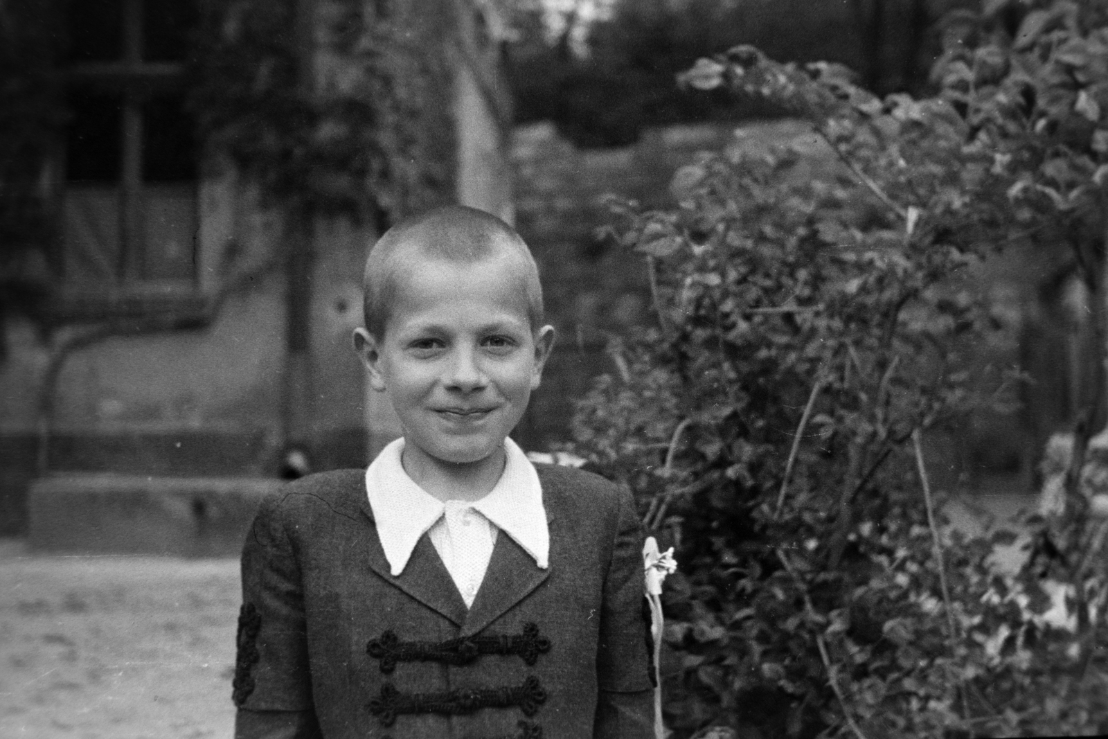 1945, Fortepan/Album038, smile, kid, Bocskai-jacket, Fortepan #186896