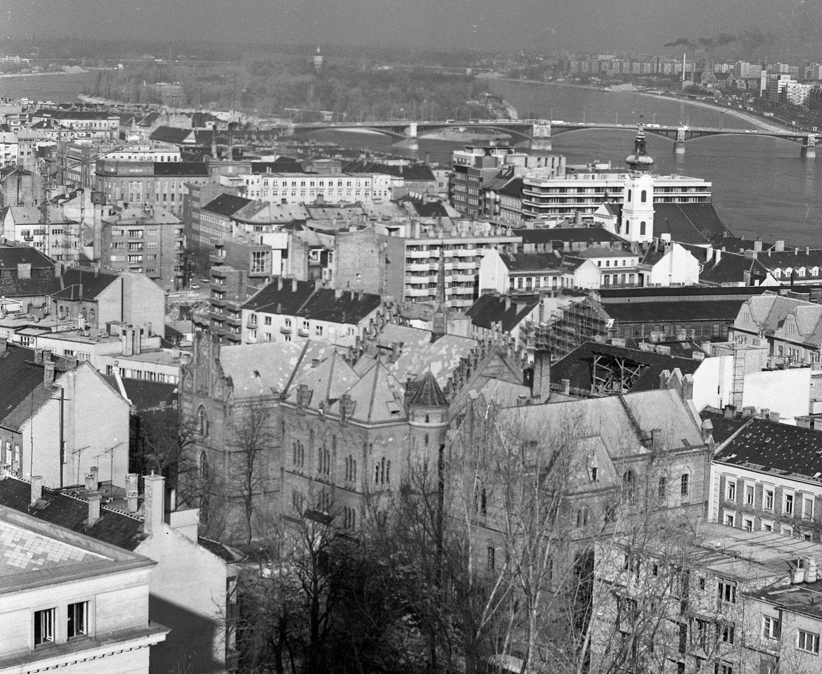 Hungary, Budapest I., látkép a Halászbástyáról., 1972, Urbán Tamás, roof, Budapest, Fortepan #18745