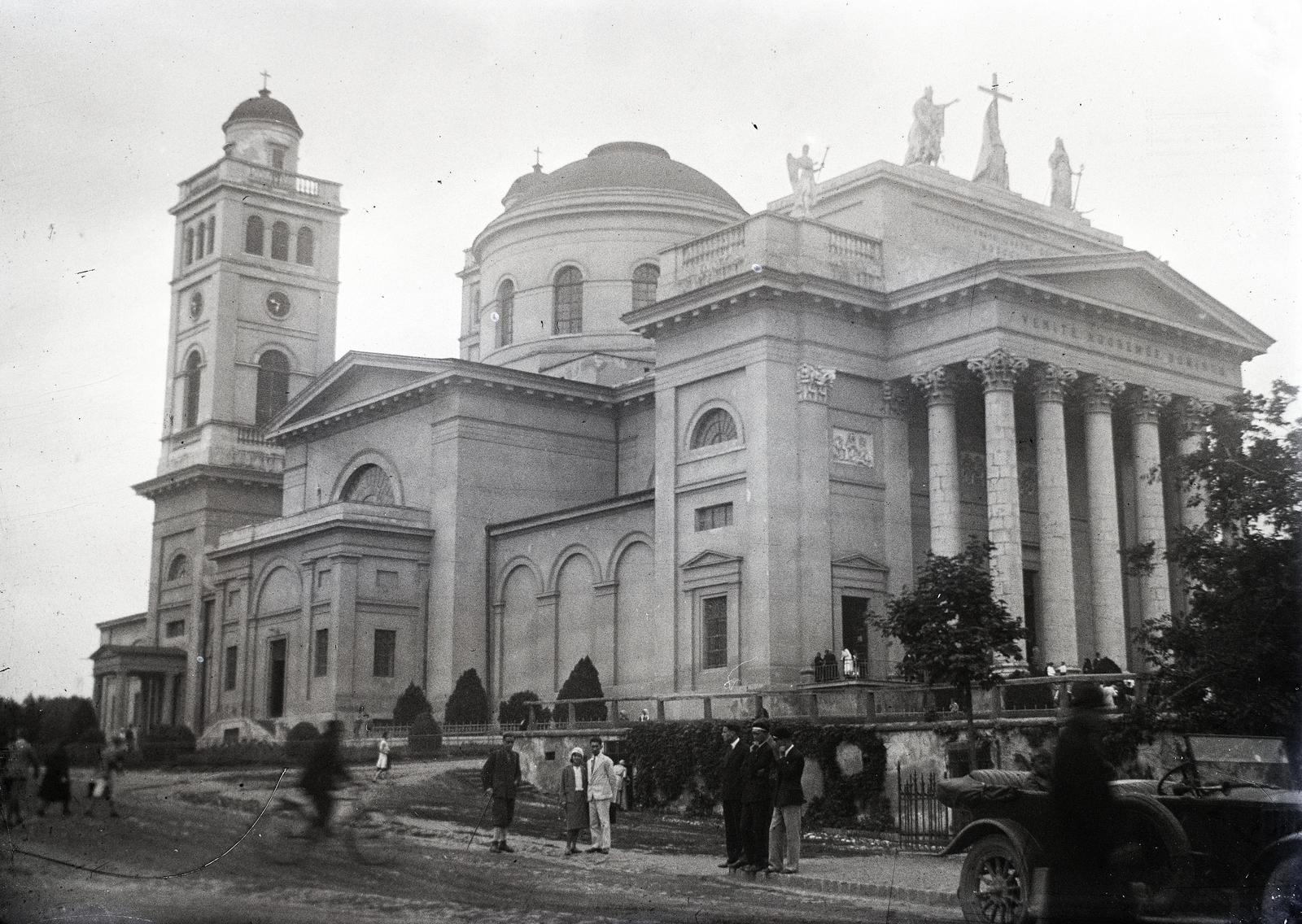 Hungary, Eger, Főszékesegyház., 1931, Hirschler Károly, bicycle, Fortepan #187563