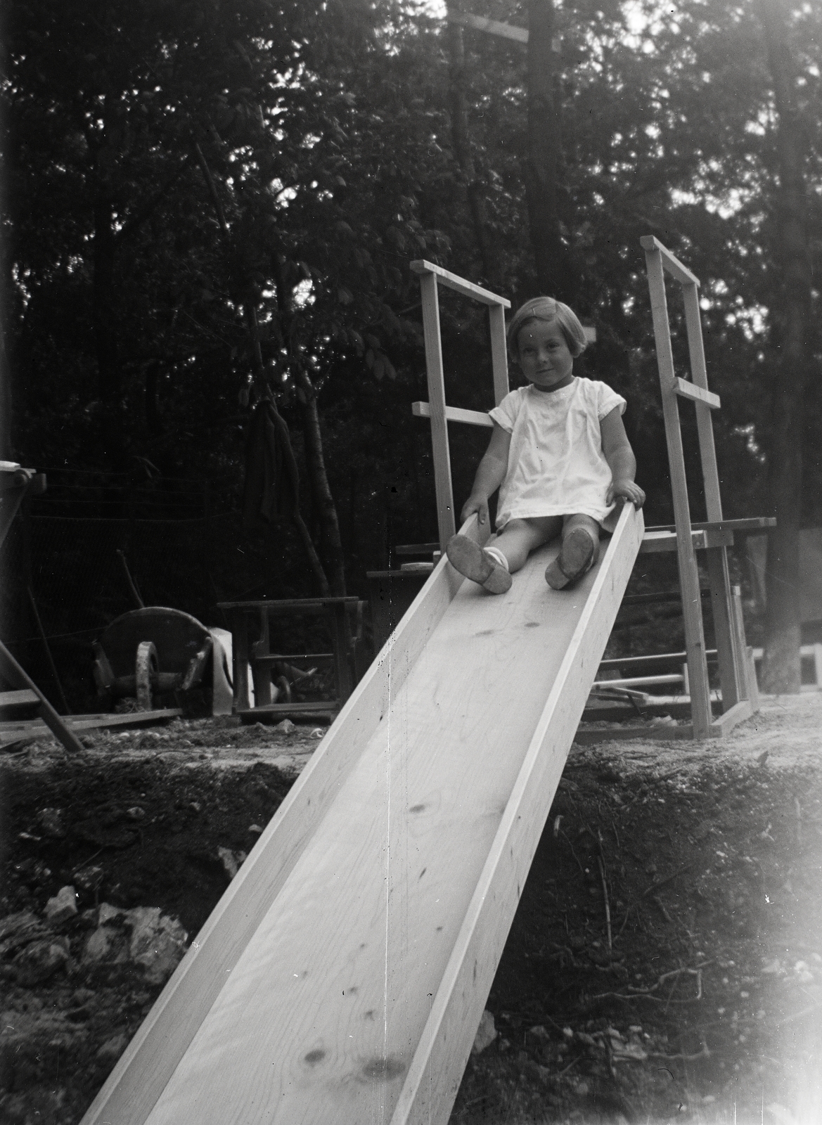 1934, Hirschler Károly, playground slide, Fortepan #187581