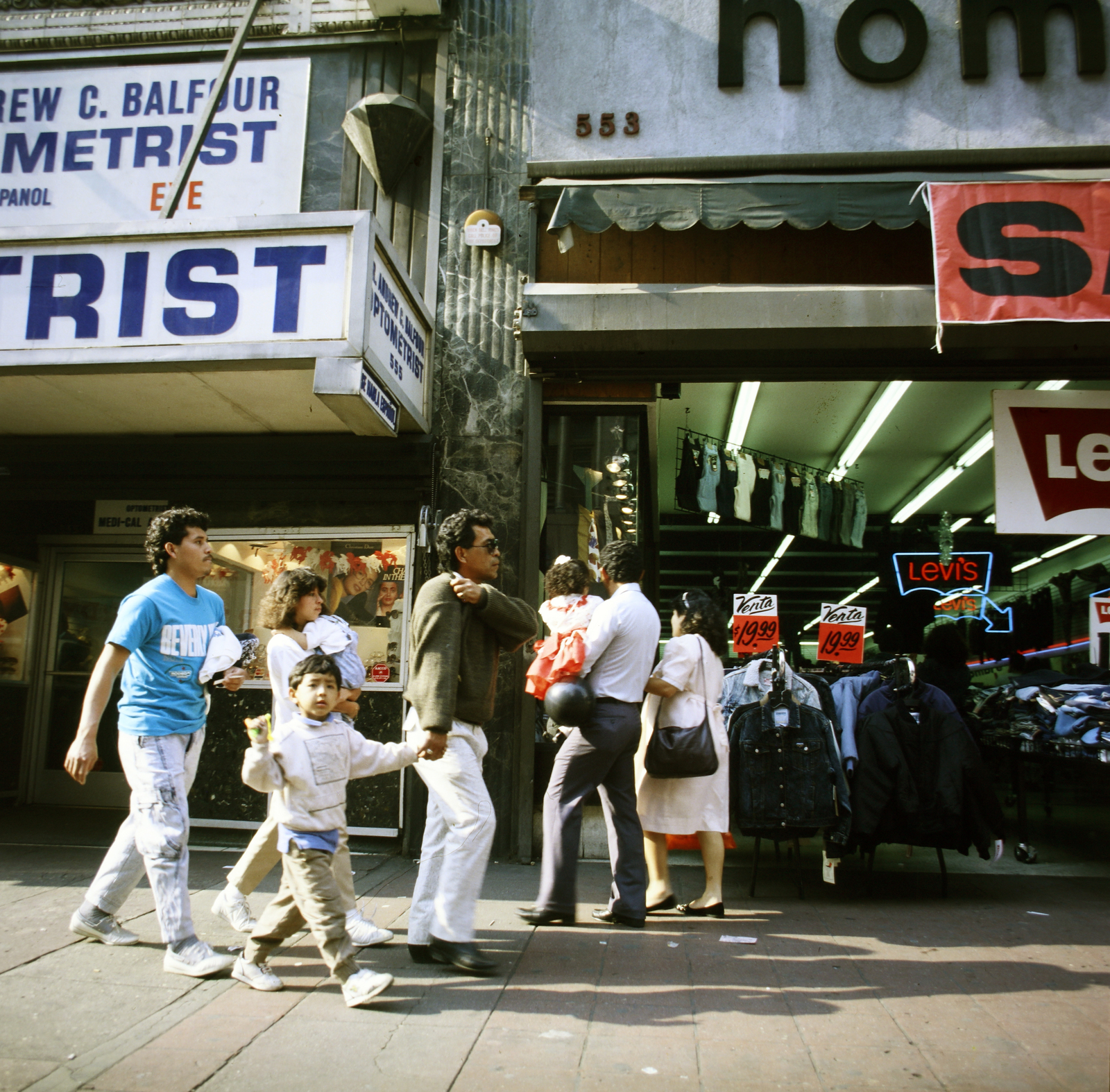 USA, Los Angeles,California, South Broadway 555 és 553., 1990, Szalay Béla, Fortepan #187633
