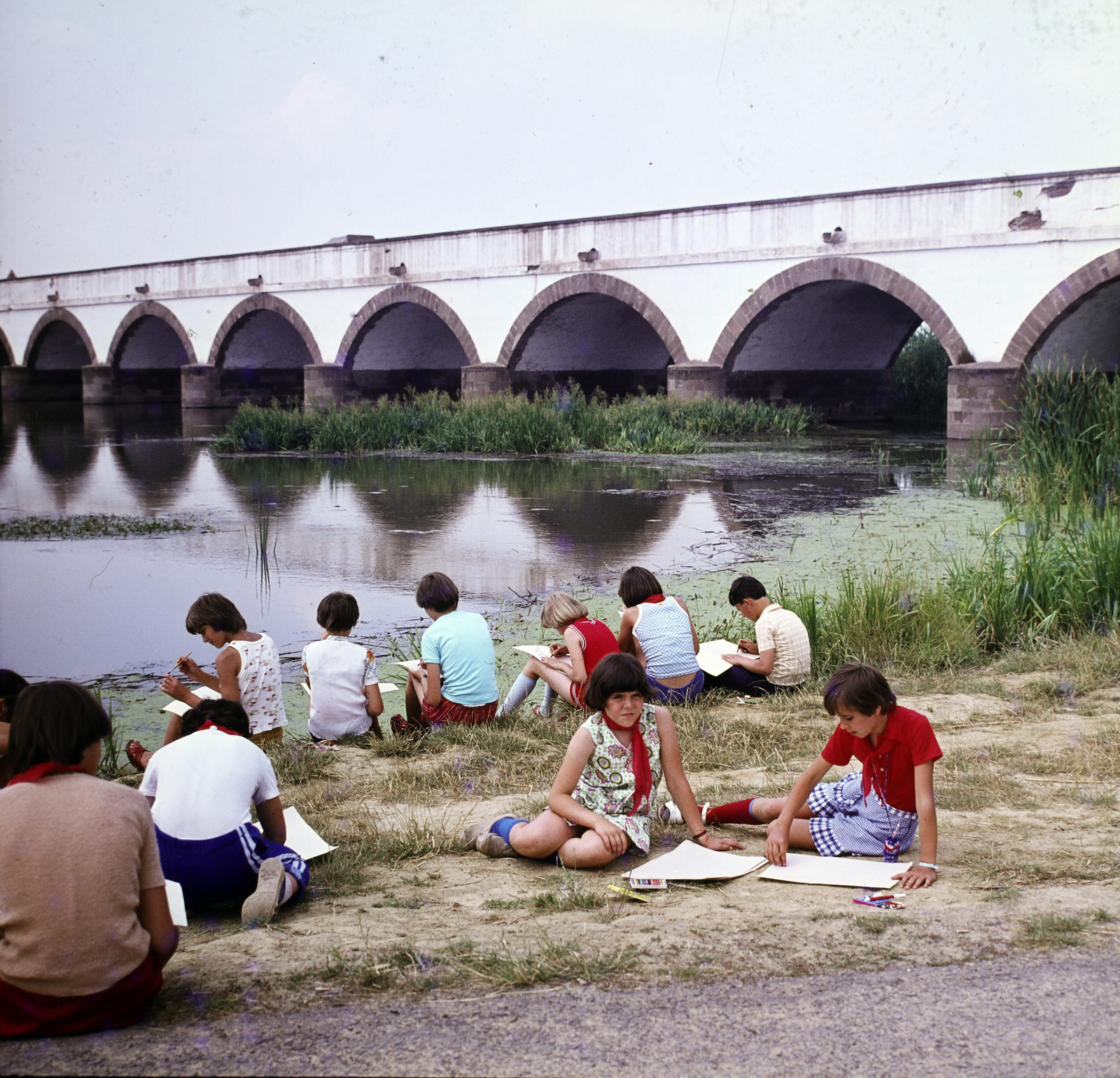 Hungary, Hortobágy, Kilenclyukú híd., 1985, Szalay Béla, Fortepan #188013