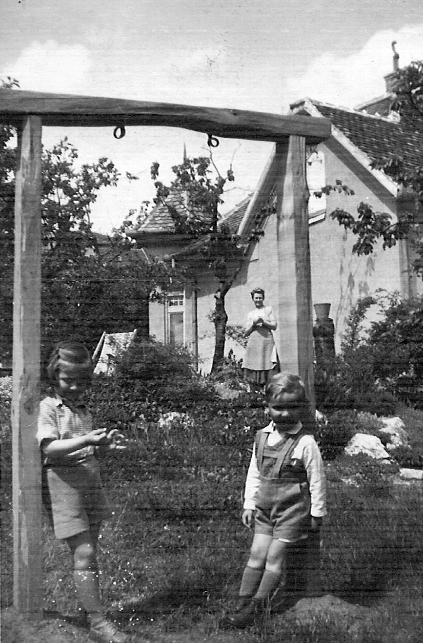 1952, Kasza Pál, garden, kids, kid, Fortepan #18859