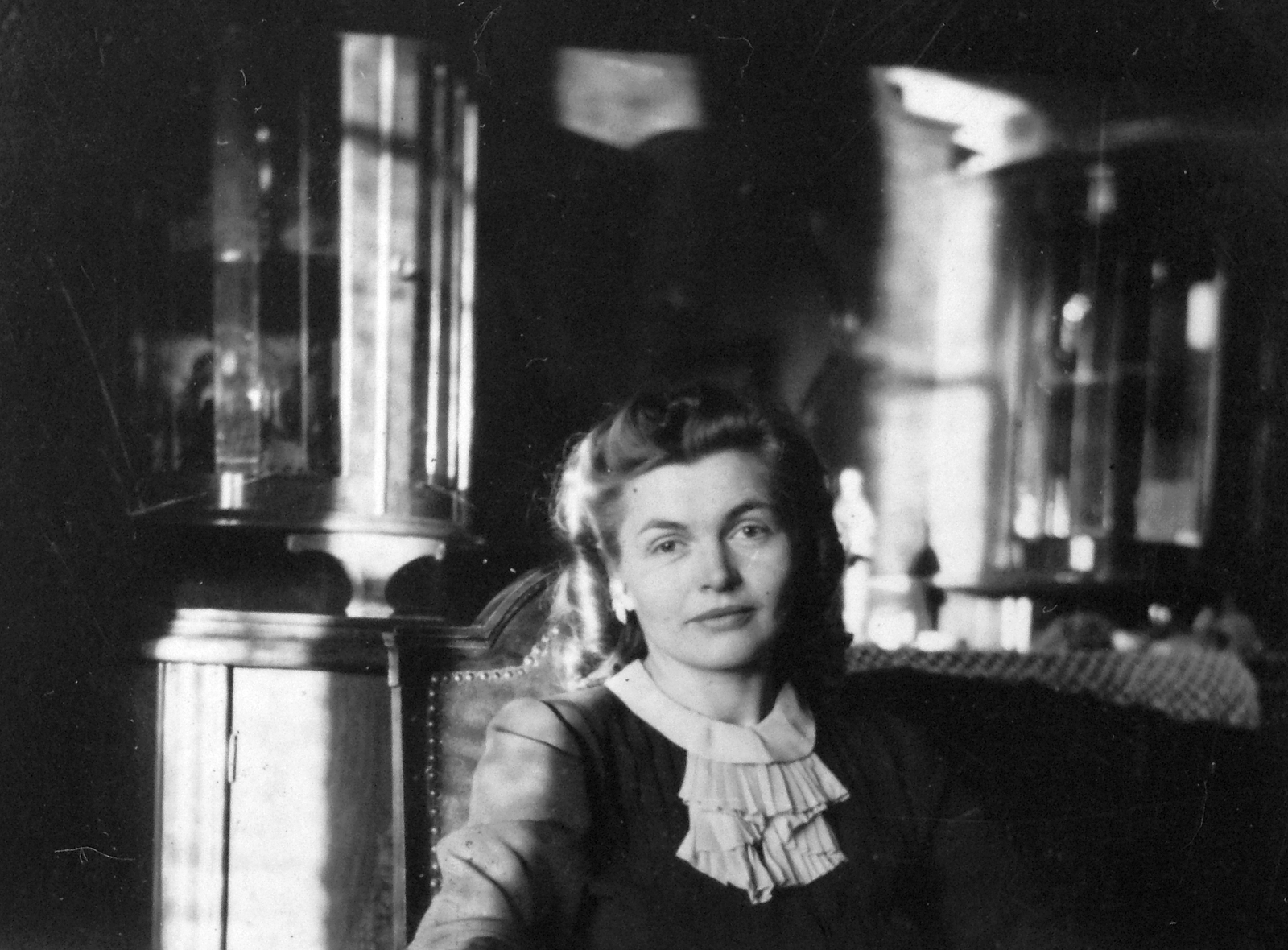 1936, Torjay Attila, lady, hairdo, lace blouse, Fortepan #18880