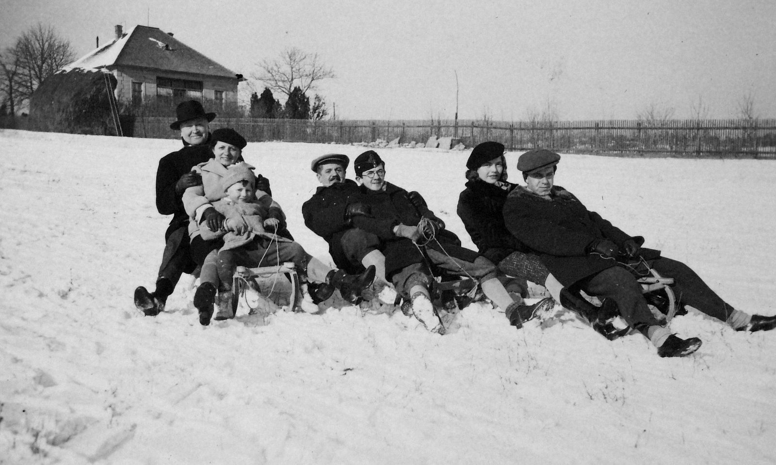 1935, Torjay Attila, winter, snow, sledge, Fortepan #18882