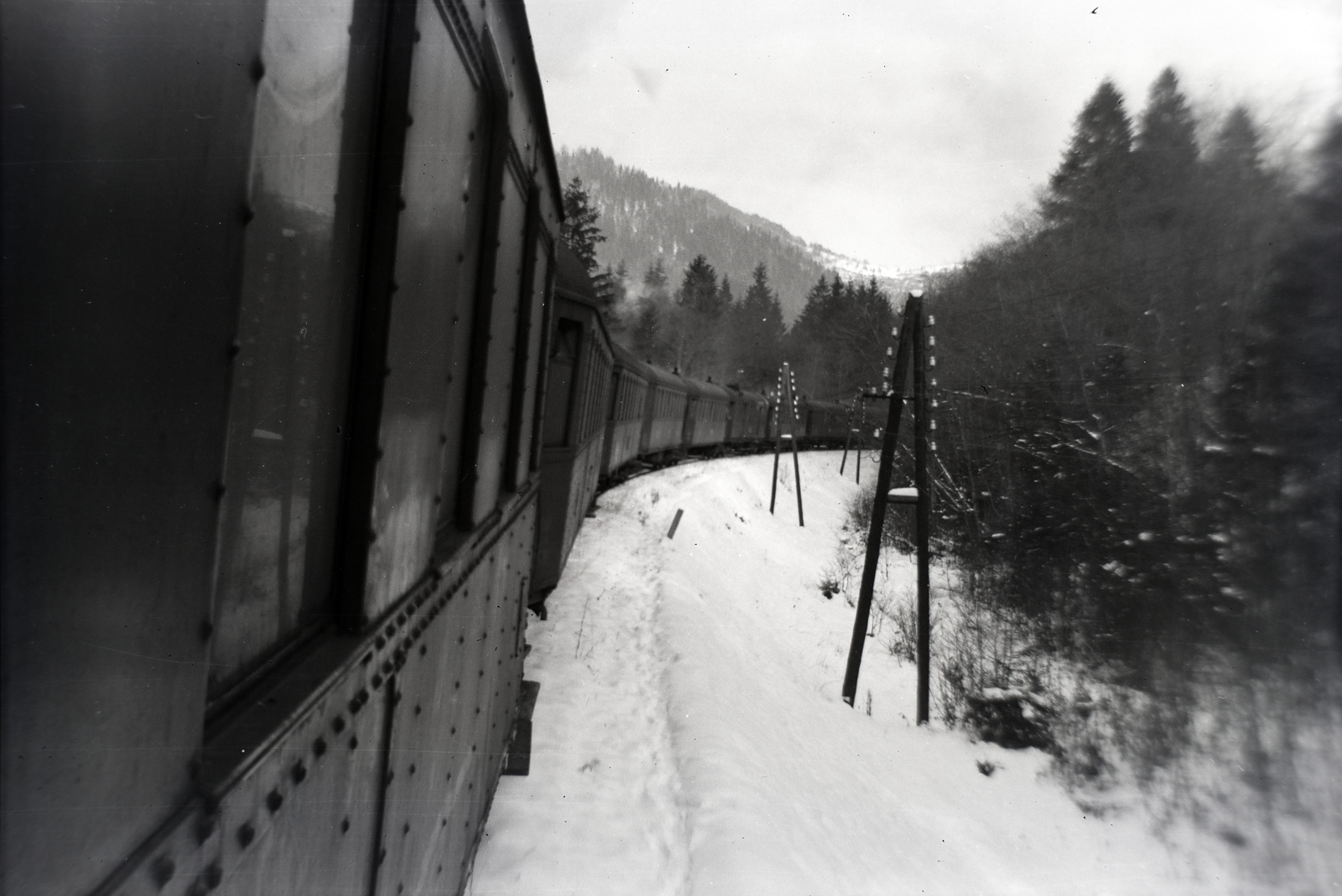 1943, Merza József, winter, second World War, train, Fortepan #188849