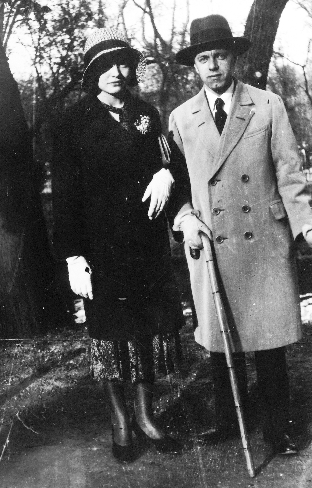 1935, Torjay Attila, walking cane, double portrait, Fortepan #18886
