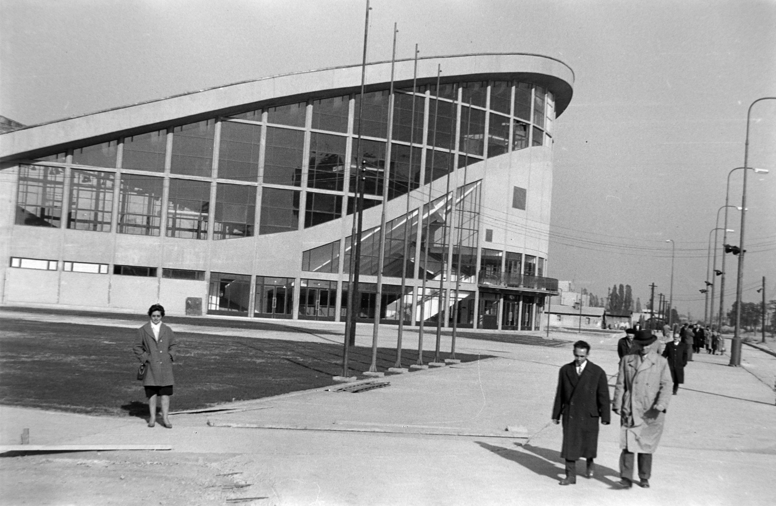 Slovakia, Bratislava, Trnavská cesta 29., Pasienky Sportcsarnok., 1962, Merza József, Czechoslovakia, modern architecture, Fortepan #188883