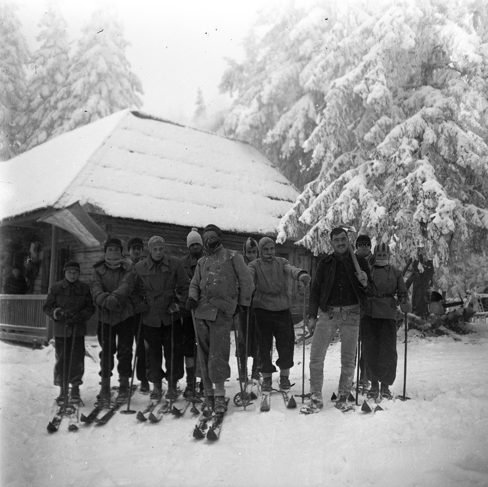 1940, Magyar Földrajzi Múzeum / Lang Sándor, skiing, Fortepan #188893