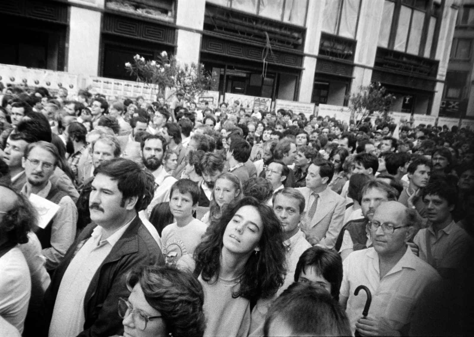 Hungary, Budapest V., Vörösmarty tér, tüntetés a bős-nagymarosi vízlépcsőrendszer felépítése ellen, 1988. szeptember 12-én., 1988, Orosz István, Budapest, regime change, Fortepan #189032