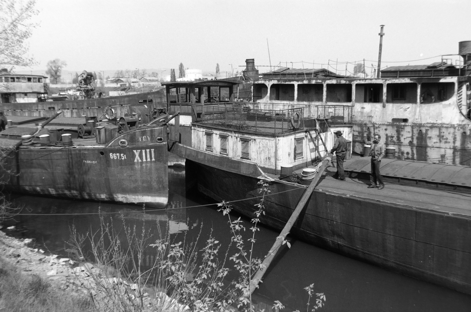 Hungary, Csepel, Budapest XXI., Petróleum kikötő., 1981, Orosz István, Budapest, Fortepan #189051