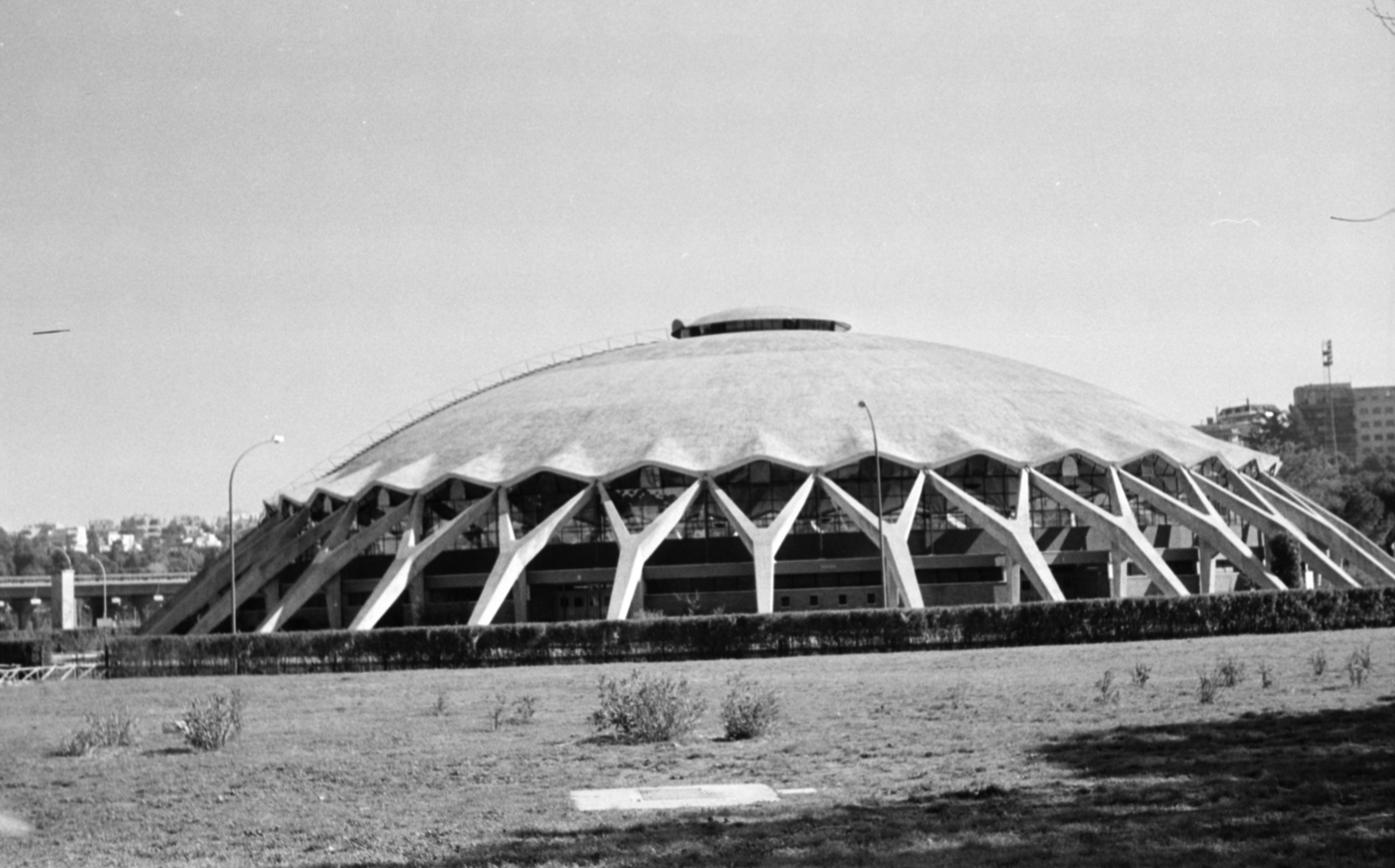 Olaszország, Róma, Piazza Apollodoro, Palazzetto dello Sport., 1960, Palkó Zsolt, modern építészet, Fortepan #189124