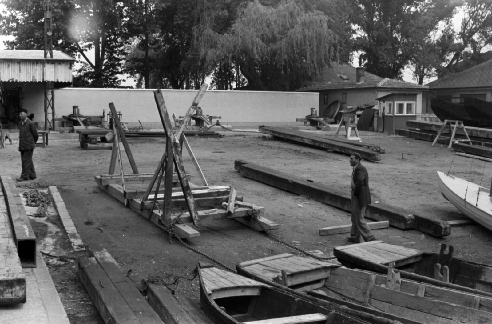 Hungary,Lake Balaton, Siófok, kikötő (korábbi MAC vitorláskikötő)., 1959, Tölg Anna, port, Fortepan #189434