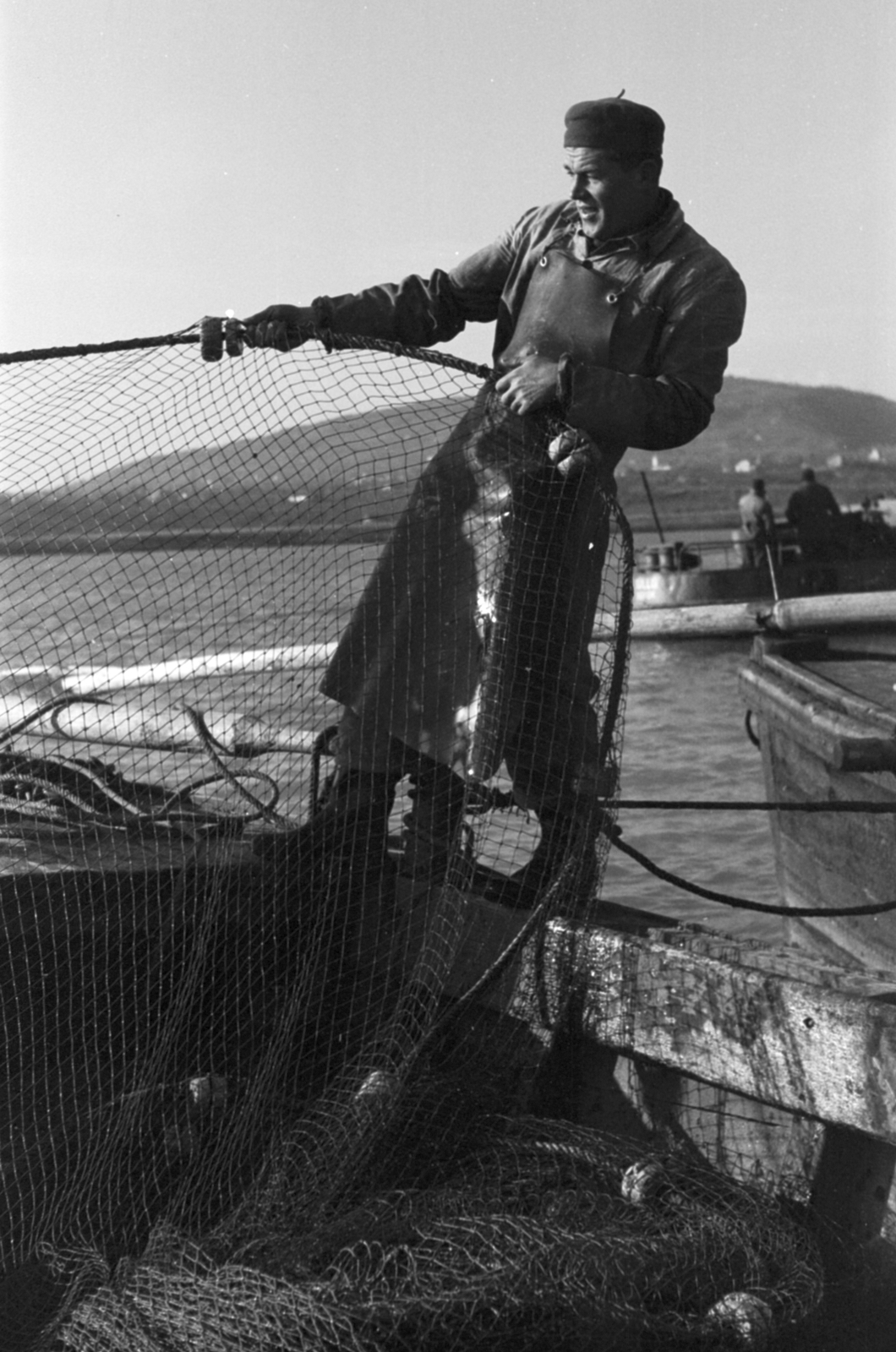 1961, Tölg Anna, fishing net, fishing, Fortepan #189684