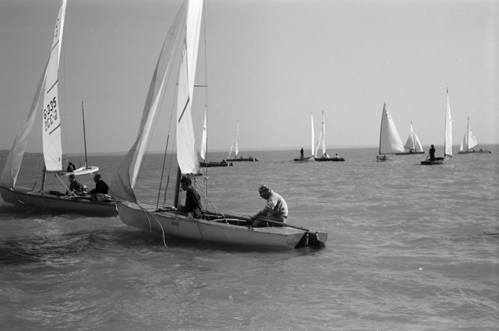 Magyarország,Balaton, vitorlásverseny., 1962, Tölg Anna, Fortepan #189809