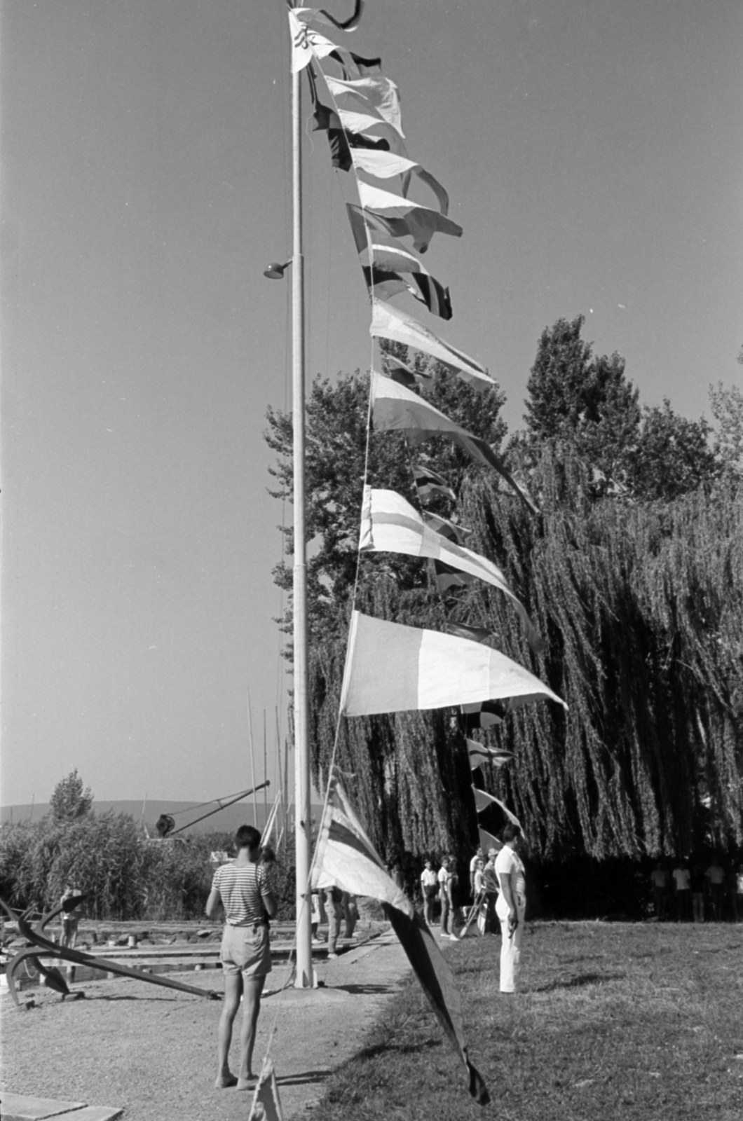 Magyarország, Balatonalmádi, Neptun utca 3., MAHART Vitorlás Club., 1963, Tölg Anna, Fortepan #189878