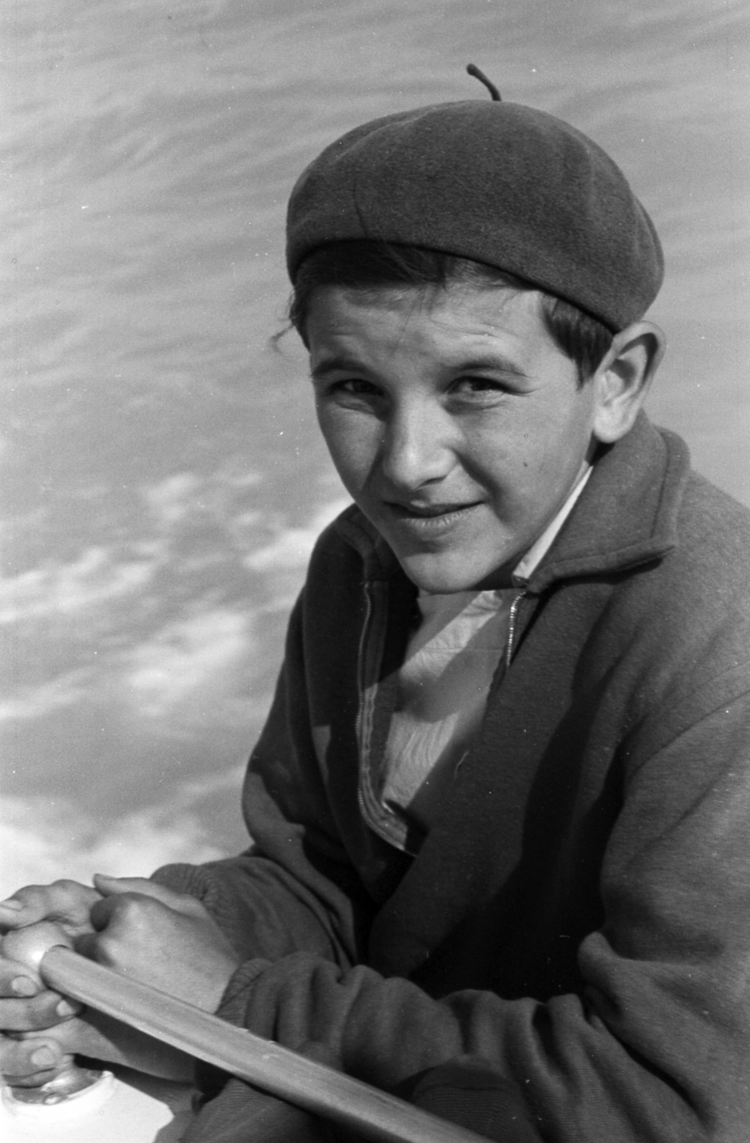 1963, Tölg Anna, svájcisapka, fiú, portré, Fortepan #189910