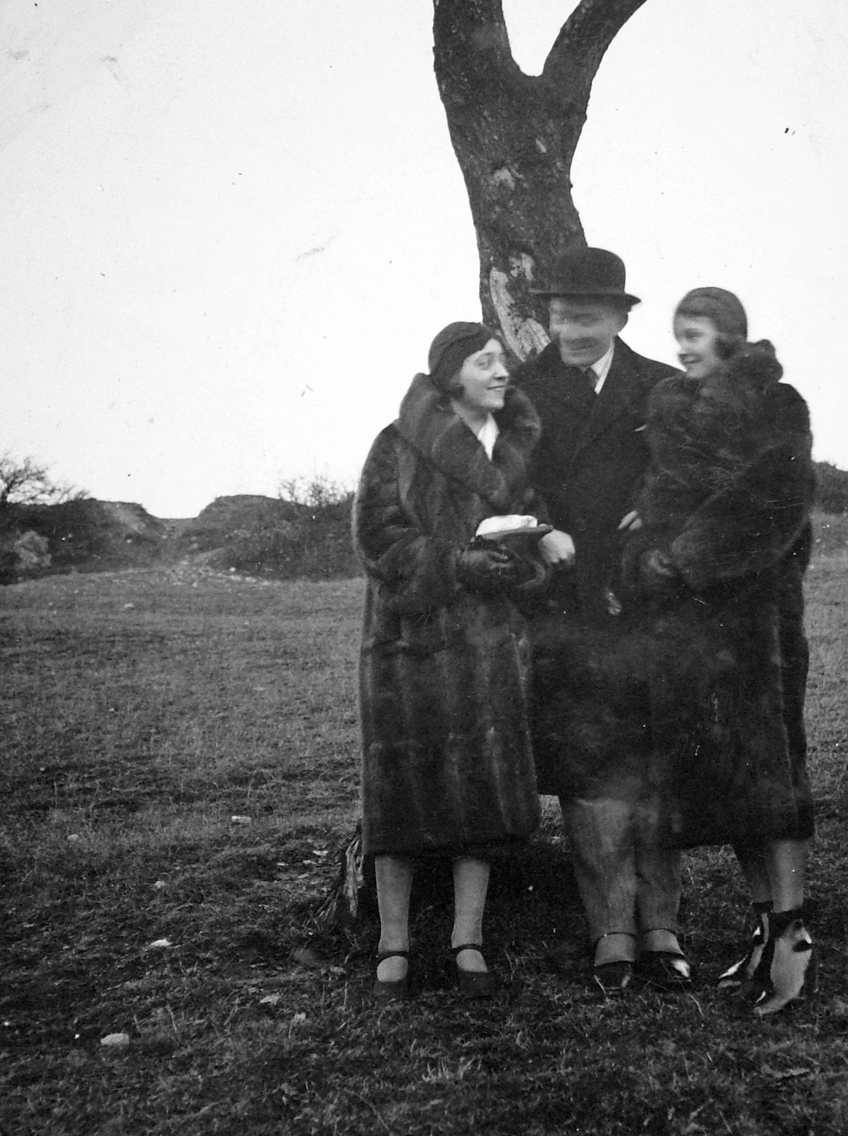 1936, Jankovszky György, tableau, fur coat, Fortepan #19021
