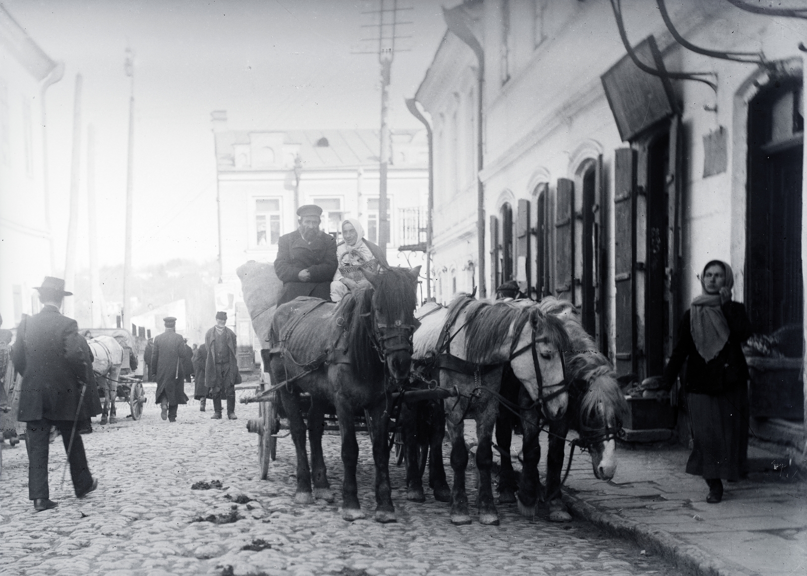 1915, Zagyva Tiborné, lovaskocsi, Fortepan #190248