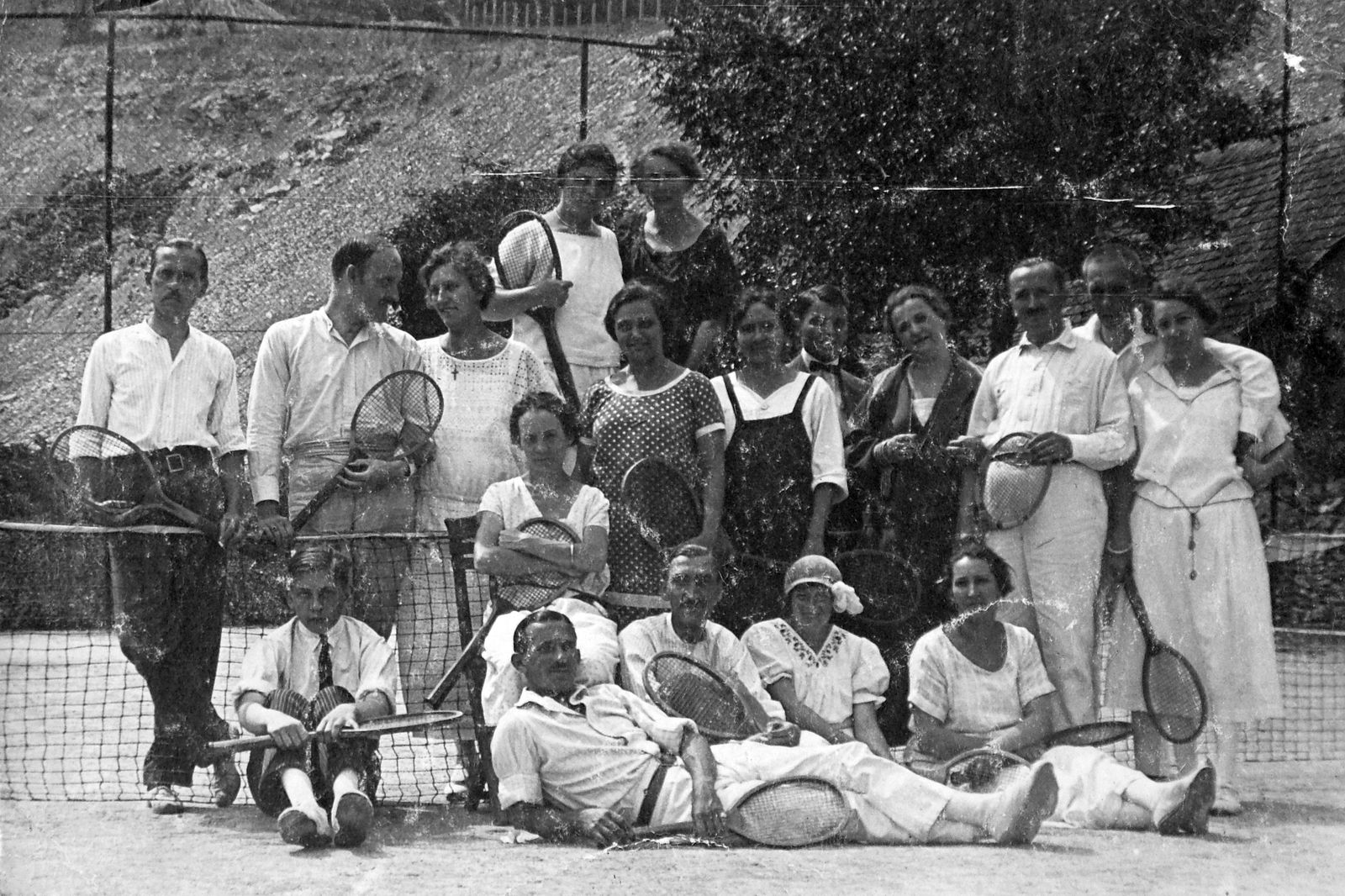 1934, Jankovszky György, tennis, tennis court, tennis rackets, Fortepan #19025